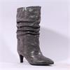 Una Healy Sensitivity Ruffled Mid Boot - Grey Snake